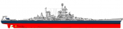 Battleship Model Kit - USS Missouri, USS Iowa 1/200 