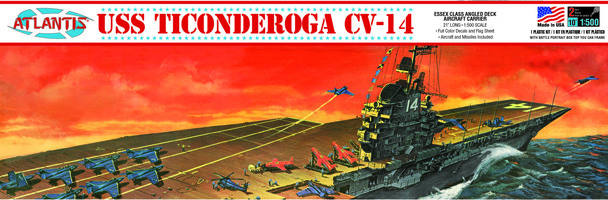 USS Ticonderoga Aircraft Carrier CVA-14 Model Kit