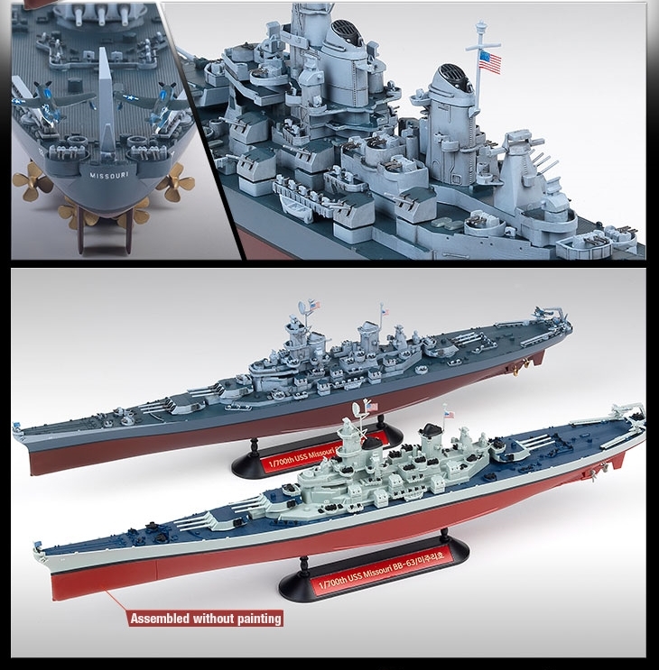 Battleship Model Kit - USS Missouri Pre-Painted