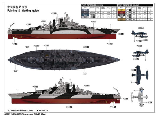 Battleship Model Kit - USS Tennessee 1/700