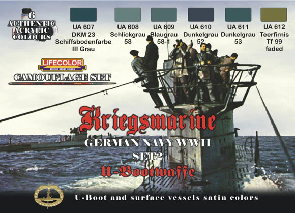 Lifecolor WWII Camouflage Paints German Kriegsmarine U-Boat