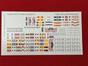1/700 Scale Hull Number and Flag Decals