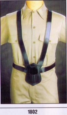 Double Style Leather Flag Carrier