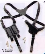 Exquisite Leather Shoulder Holster with Adjustable Shoulder Harness & Two Tie Down