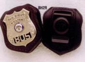 Genuine Cowhide on Belt Badge Holder Recessed Heavy Duty Clip with Velcro Closure Fits Most Shapes Shields