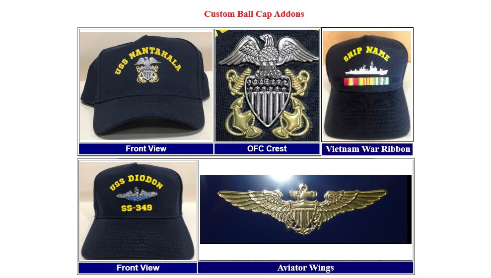 Custom Hats US Navy, Marines Coast Guard, Army, Air Force - Ball Caps