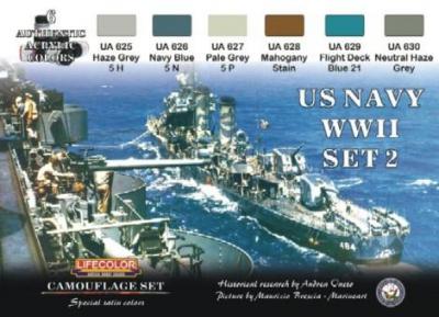 Lifecolor WWII Camouflague Paints US Navy Gray Set